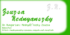 zsuzsa mednyanszky business card